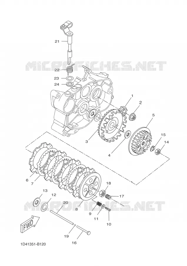 STARTER CLUTCH Yamaha MOTO 50 2005 DTR  DT50RSM