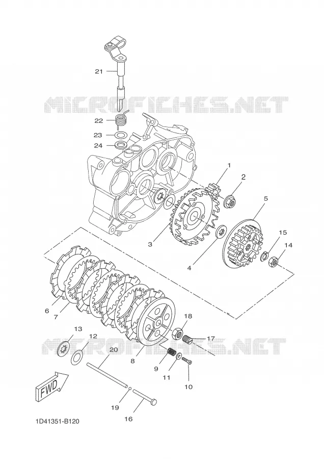 STARTER CLUTCH Yamaha MOTO 50 2005 DT50R  DT50RSM