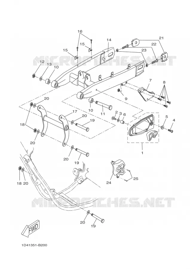SWINGARM Yamaha MOTO 50 2005 DT50R  DT50RSM
