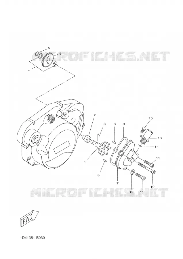 WATERPUMP / HOSES Yamaha MOTO 50 2005 DT50R  DT50RSM