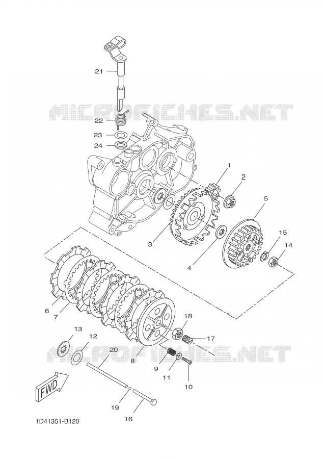 STARTER CLUTCH Yamaha MOTO 50 2005 DT50R  DT50RSM