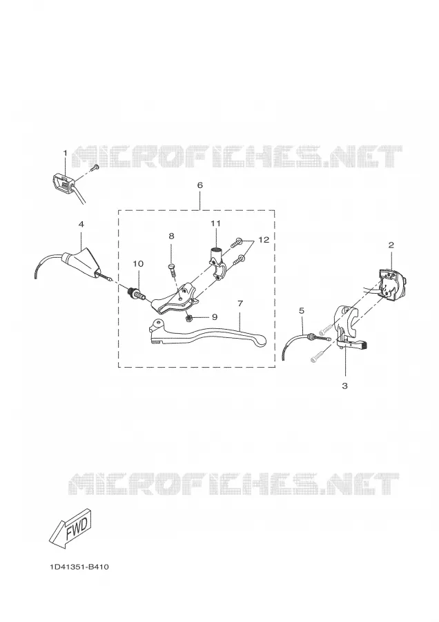 HANDLE SWITCH / LEVER Yamaha MOTO 50 2005 DT50R  DT50RSM