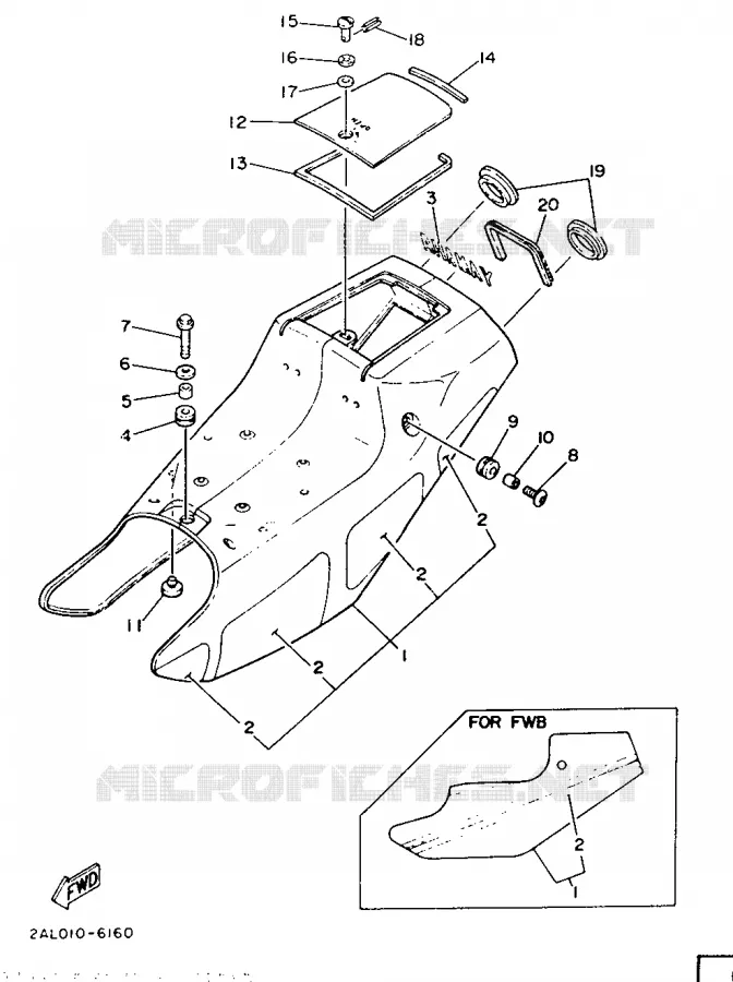 SIDE COVER - OIL TANK Yamaha MOTO 50 1987 MINIMOTO  YSR50