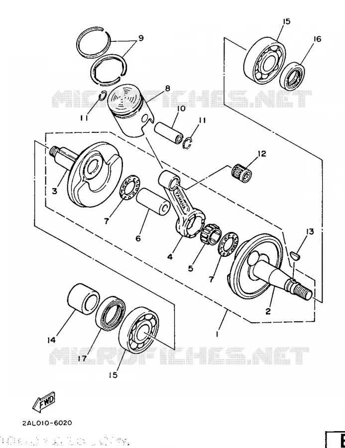 CRANKSHAFT / PISTON Yamaha MOTO 50 1987 MINIMOTO  YSR50