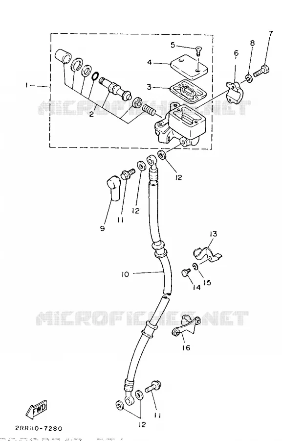 FRONT MASTER CYLINDER Yamaha MOTO 50 1987 MINIMOTO  YSR50