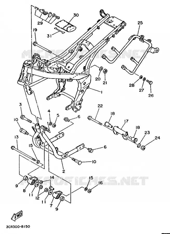 FRAME Yamaha MOTO 80 1988 MINIMOTO  YSR80