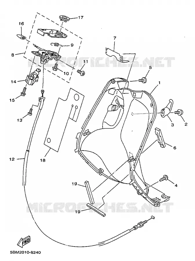 LEG SHIELD Yamaha SCOOTER 50 1998 Autres modeles  YV50