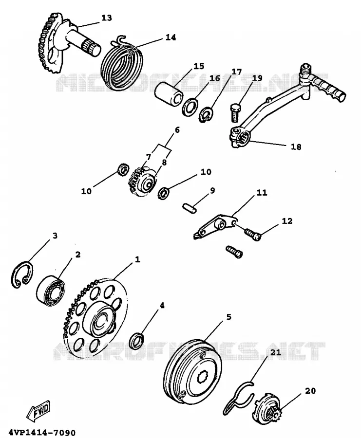 STARTER MOTOR Yamaha SCOOTER 100 1999 BWS  YW100E