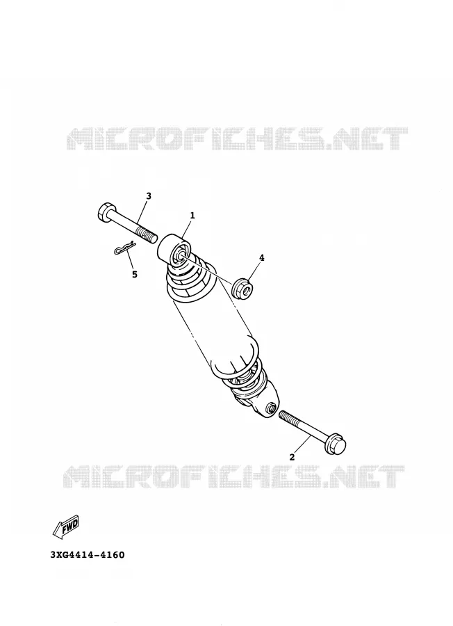 REAR SHOCK ABSORBER Yamaha SCOOTER 100 2001 BOOSTER  YW100E