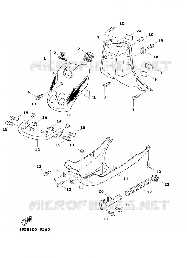 LEG SHIELD Yamaha SCOOTER 100 2001 BOOSTER  YW100E