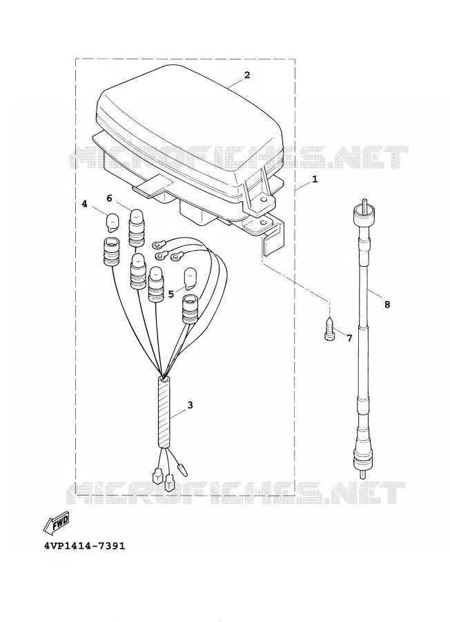 SPEEDOMETER Yamaha SCOOTER 100 2001 BOOSTER  YW100E
