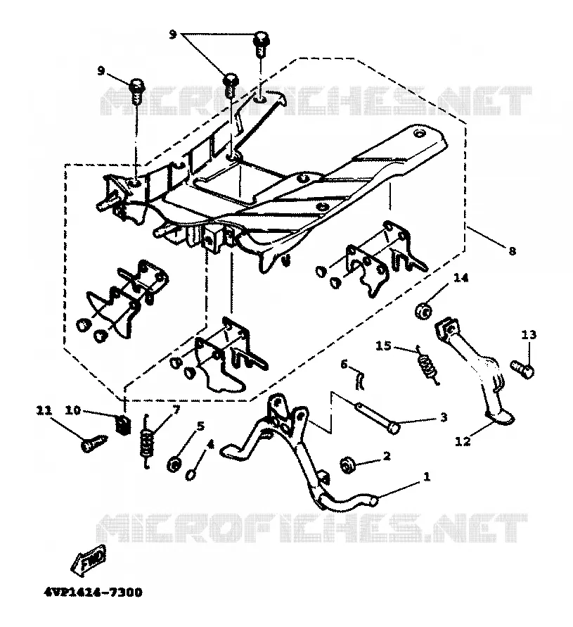 STAND / FOOTREST Yamaha SCOOTER 100 1999 BOOSTER  YW100T