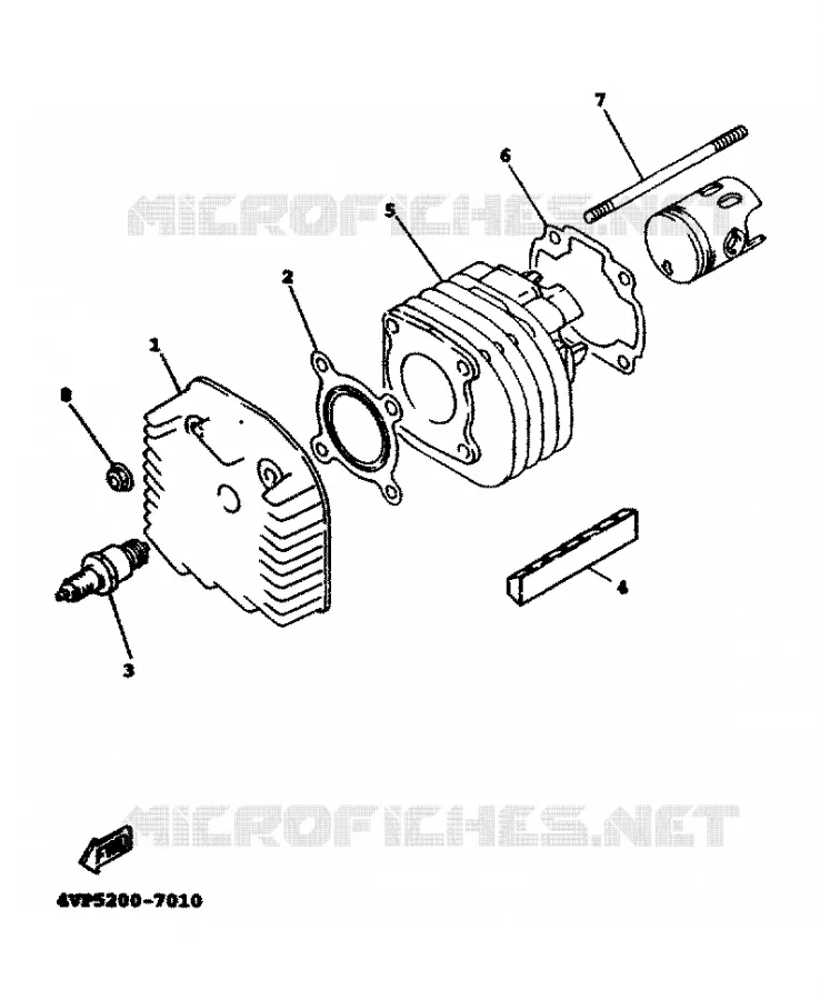 CYLINDER Yamaha SCOOTER 100 2000 BOOSTER  YW100T