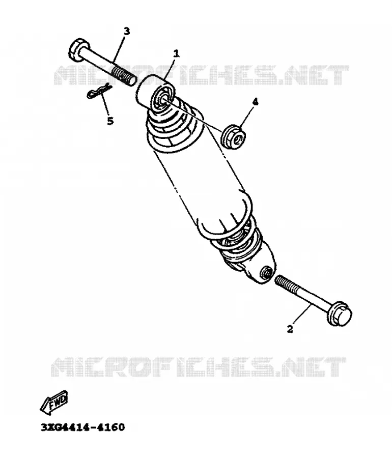 REAR SHOCK ABSORBER Yamaha SCOOTER 100 2000 BOOSTER  YW100T