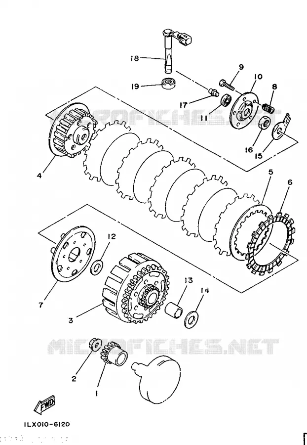 STARTER CLUTCH Yamaha MOTO 125 1986 YZ  YZ125S