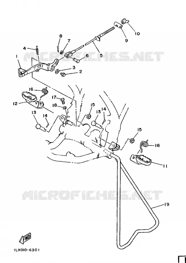STAND / FOOTREST Yamaha MOTO 125 1987 YZ  YZ125