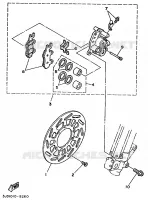 FRONT BRAKE CALIPER for Yamaha YZ 1989