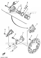 REAR BRAKE CALIPER for Yamaha YZ 1989
