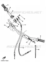 HANDLEBAR & CABLES for Yamaha YZ 1989