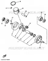 CRANKSHAFT / PISTON for Yamaha YZ 1989