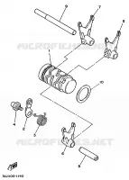GEAR SHIFT SELECTOR DRUM / FORKS for Yamaha YZ 1992