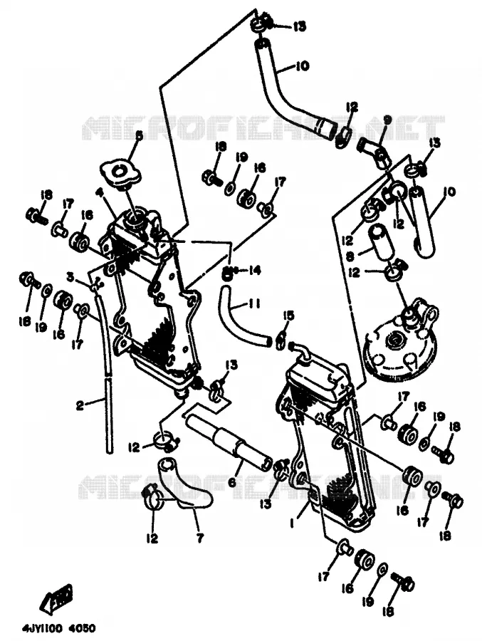 RADIATOR / HOSES Yamaha MOTO 125 1994 YZ  YZ125