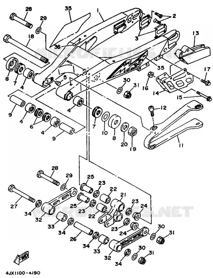 SWINGARM Yamaha MOTO 125 1994 YZ  YZ125