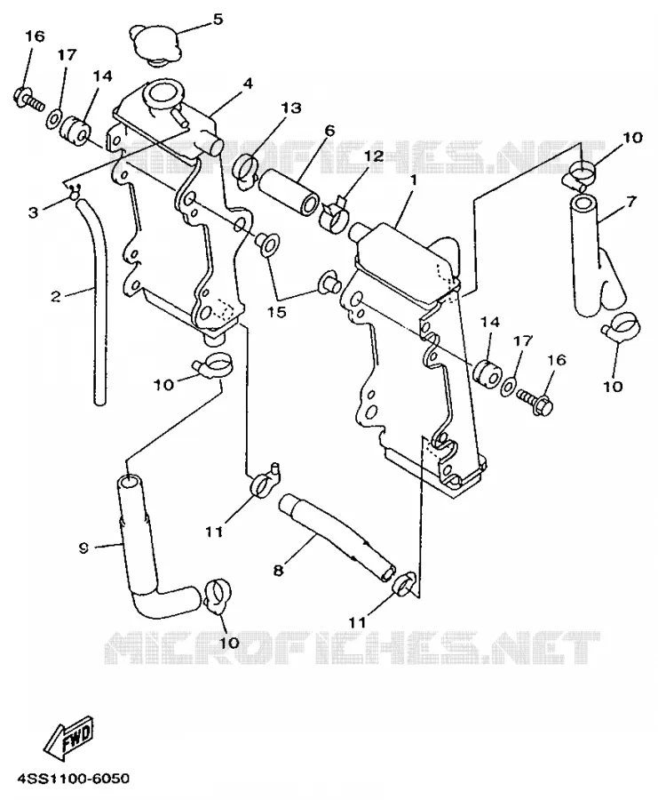 RADIATOR / HOSES Yamaha MOTO 125 1996 YZ  YZ125