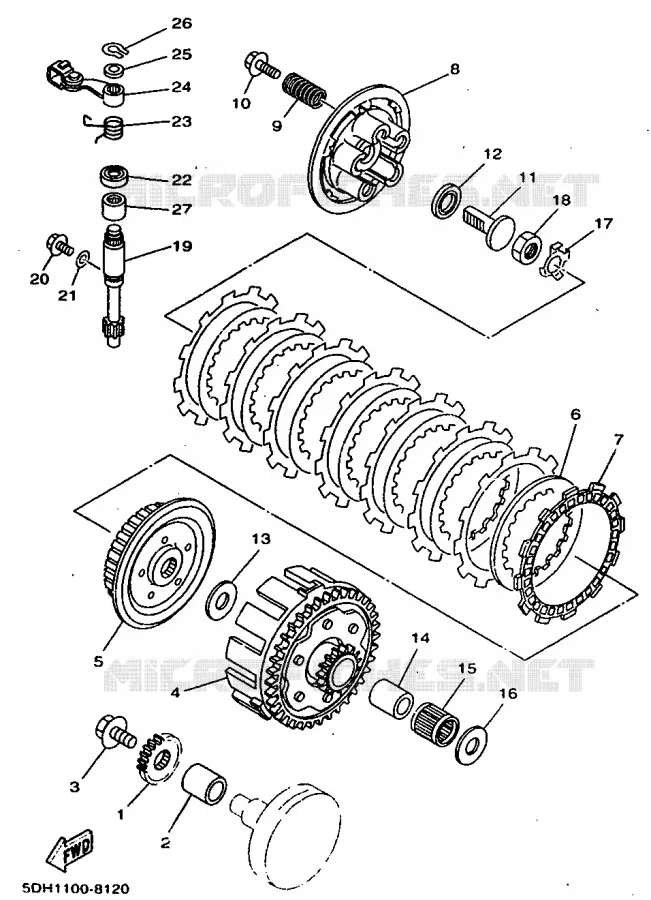 STARTER CLUTCH Yamaha MOTO 125 1998 YZ  YZ125