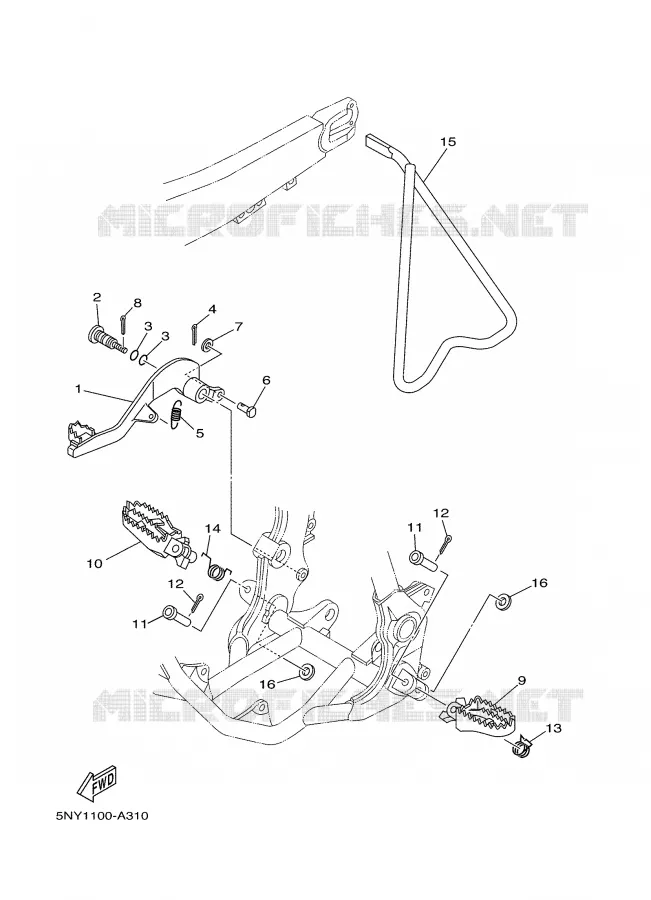 STAND / FOOTREST Yamaha MOTO 125 2002 YZ  YZ125