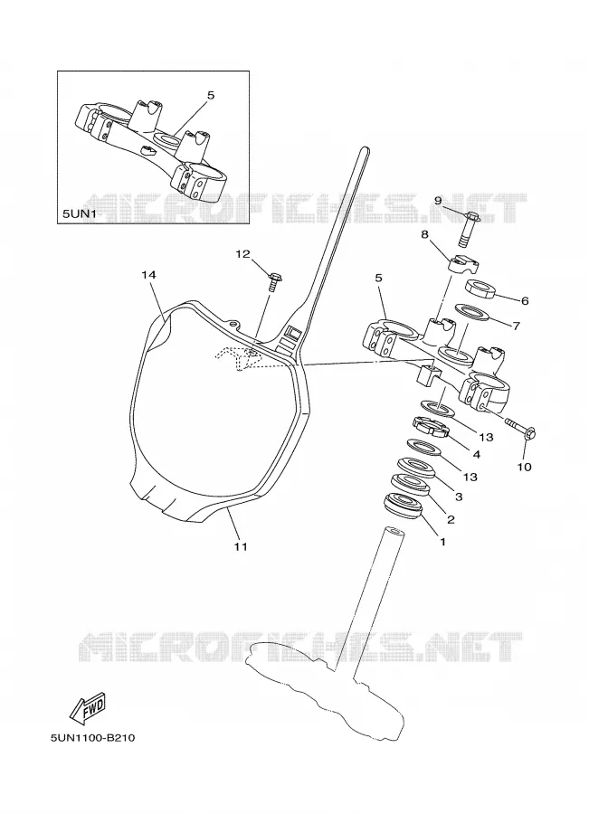 STEERING Yamaha MOTO 125 2003 YZ  YZ125