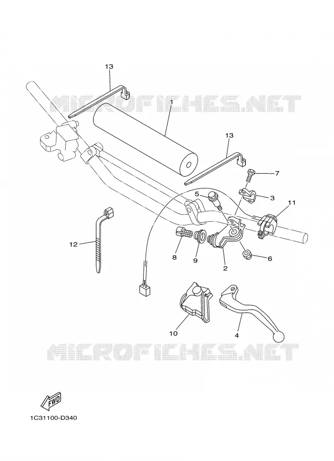 HANDLE SWITCH / LEVER Yamaha MOTO 125 2005 YZ  YZ125