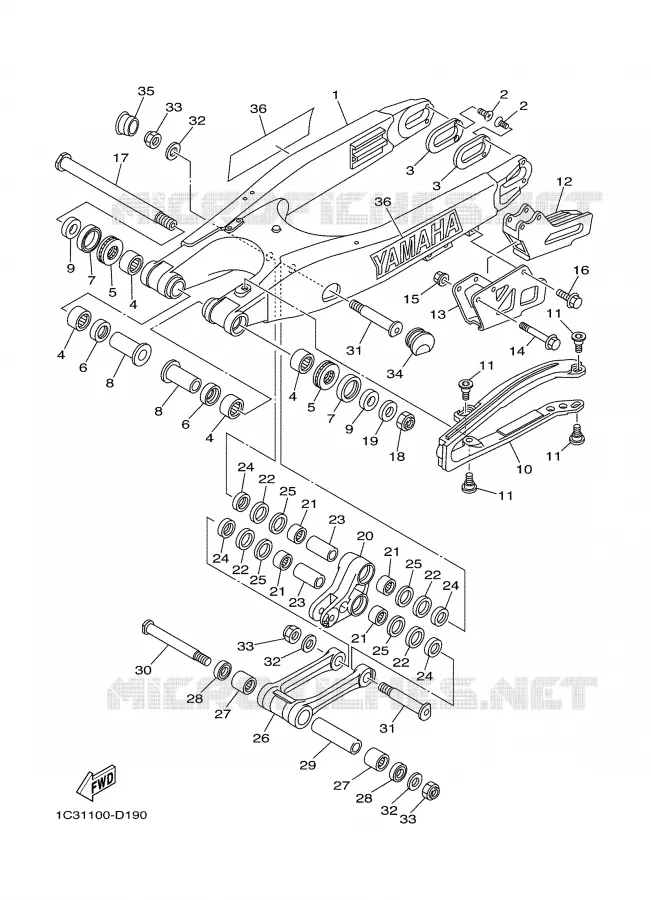SWINGARM Yamaha MOTO 125 2005 YZ  YZ125