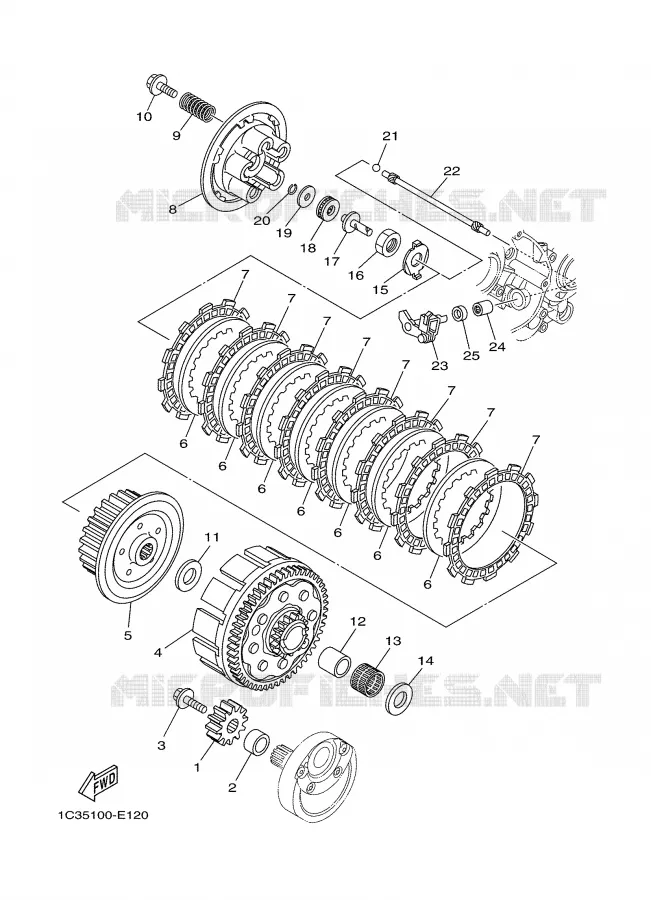 STARTER CLUTCH Yamaha MOTO 125 2006 YZ  YZ125