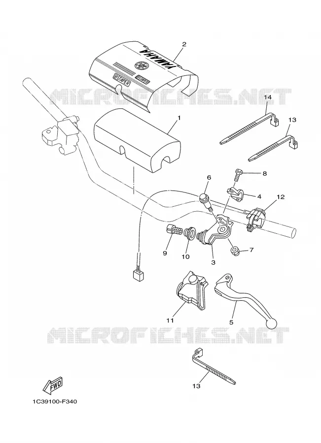 HANDLE SWITCH / LEVER Yamaha MOTO 125 2007 YZ  YZ125