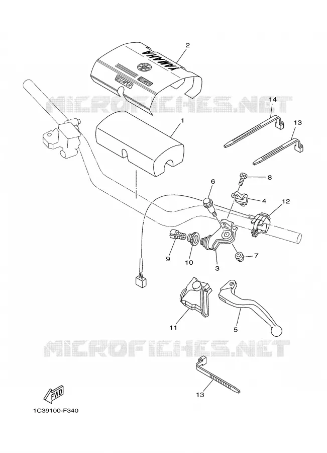 HANDLE SWITCH / LEVER Yamaha MOTO 125 2007 YZ  YZ125