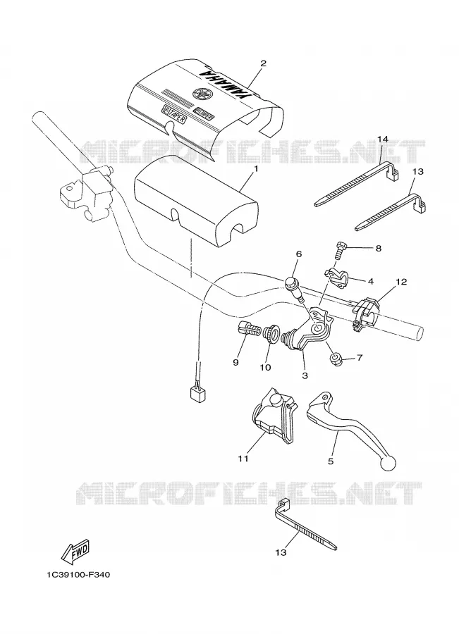 HANDLE SWITCH / LEVER Yamaha MOTO 125 2007 YZ  YZ125