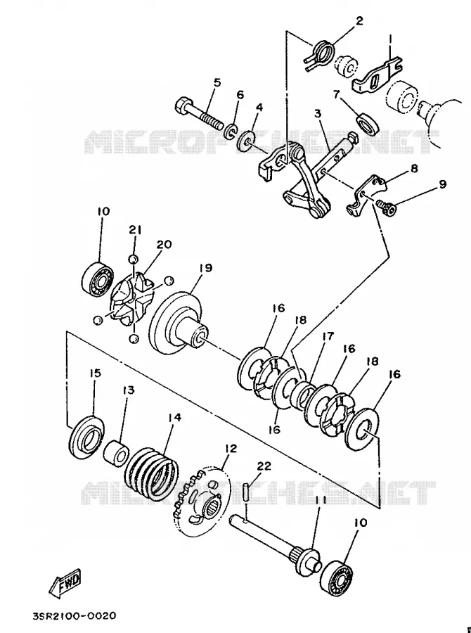 EXHAUST VALVE Yamaha MOTO 125 1991 YZ  YZ125B