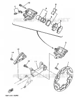 REAR BRAKE CALIPER for Yamaha YZ 1991