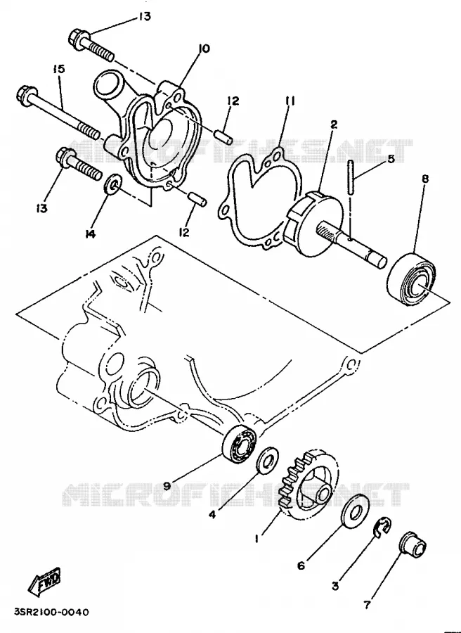 WATERPUMP Yamaha MOTO 125 1992 YZ  YZ125D