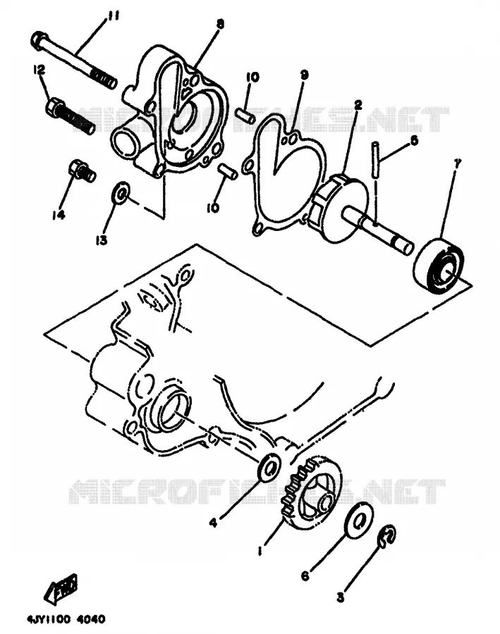 WATERPUMP / HOSES Yamaha MOTO 125 1994 YZ  YZ125F