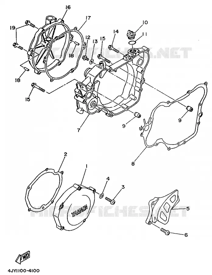 CRANKCASE Yamaha MOTO 125 1994 YZ  YZ125F