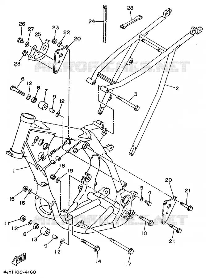 FRAME Yamaha MOTO 125 1994 YZ  YZ125F