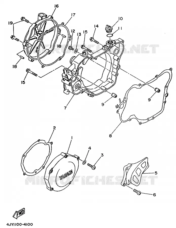 CRANKCASE Yamaha MOTO 125 1994 YZ  YZ125F