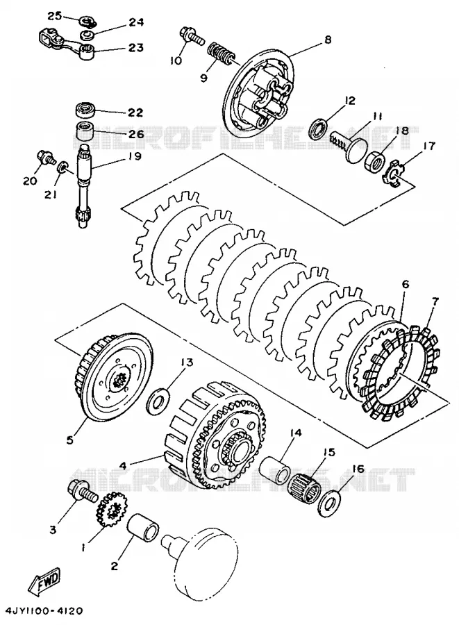 STARTER CLUTCH Yamaha MOTO 125 1994 YZ  YZ125F
