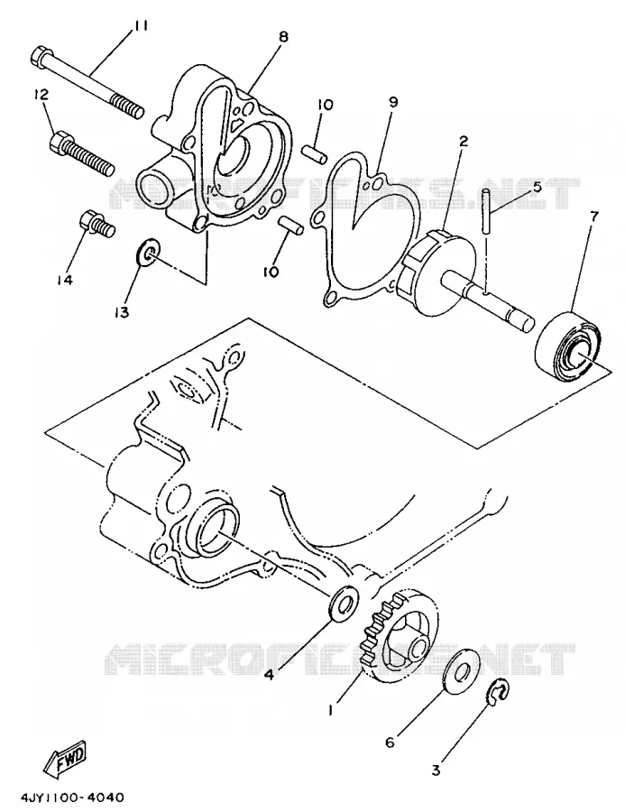 WATERPUMP Yamaha MOTO 125 1995 YZ  YZ125G