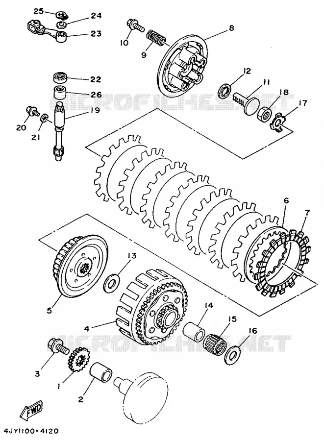 STARTER CLUTCH Yamaha MOTO 125 1995 YZ  YZ125G