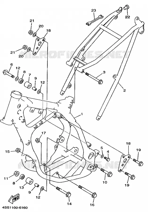 FRAME Yamaha MOTO 125 1996 YZ  YZ125H