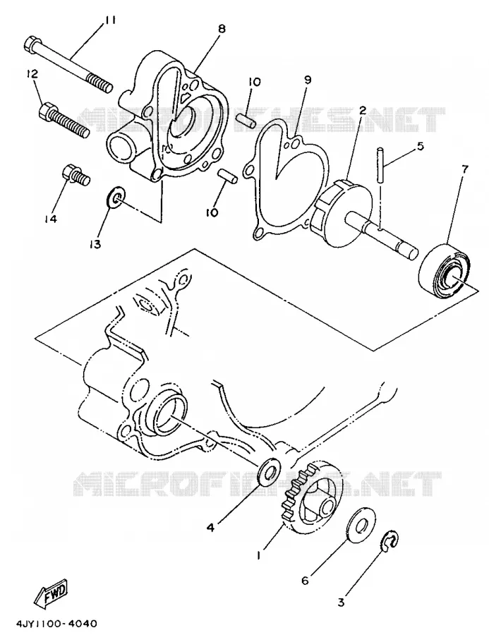 WATERPUMP Yamaha MOTO 125 1996 YZ  YZ125H