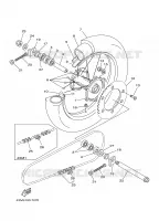 REAR WHEEL for Yamaha YZ 1997